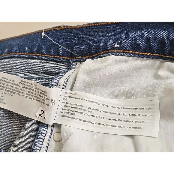 Abercrombie & Fitch~Woman 35/20R~ Blue Denim Ultra High Rise Jeans Slim Straight - Picture 10 of 15